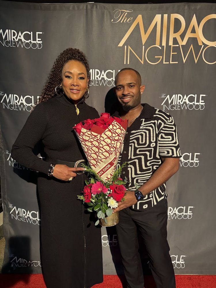 Trevor Queen on the red carpet at The Miracle Inglewood premiere